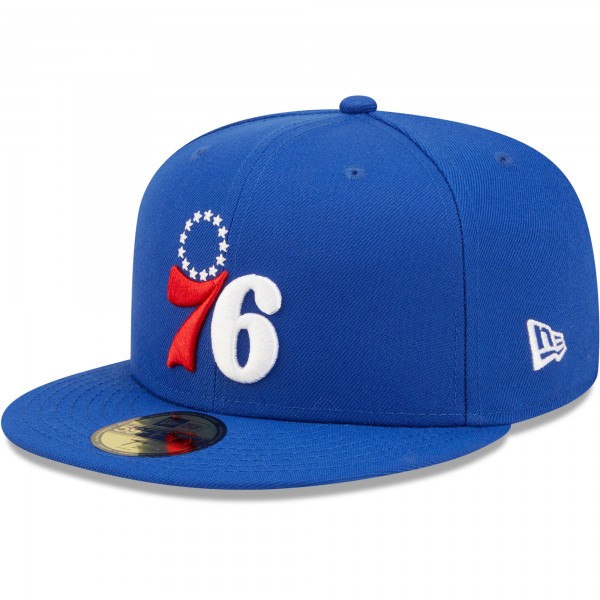 Бейсболка Philadelphia 76ers New Era City Side 59FIFTY - Royal - официальный мерч NBA
