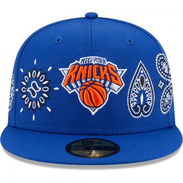Бейсболка New York Knicks New Era Paisley 59FIFTY - Blue