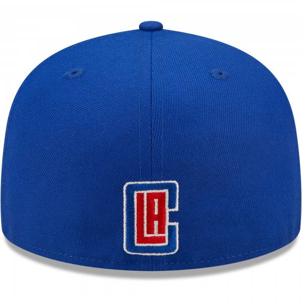 Бейсболка LA Clippers New Era Splatter 59FIFTY - Royal - официальный мерч NBA