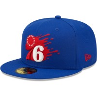 Бейсболка Philadelphia 76ers New Era Splatter 59FIFTY - Royal