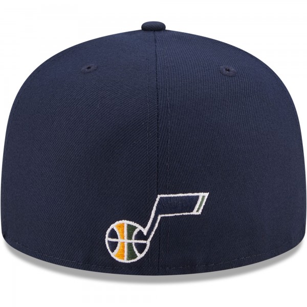 Бейсболка Utah Jazz New Era Splatter 59FIFTY - Navy - официальный мерч NBA