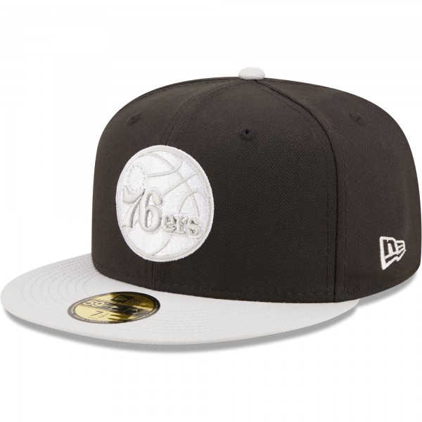 Бейсболка Philadelphia 76ers New Era Two-Tone Color Pack 59FIFTY - Black/Gray