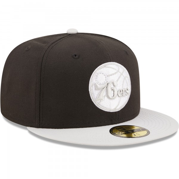 Бейсболка Philadelphia 76ers New Era Two-Tone Color Pack 59FIFTY - Black/Gray