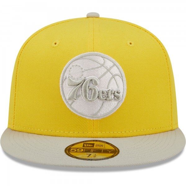 Бейсболка Philadelphia 76ers New Era Color Pack 59FIFTY - Yellow/Gray