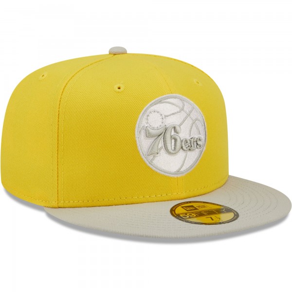 Бейсболка Philadelphia 76ers New Era Color Pack 59FIFTY - Yellow/Gray