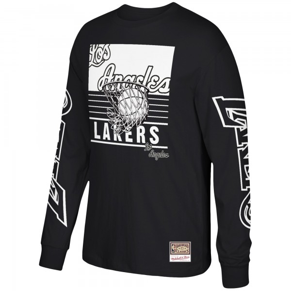 Футболка с длинным рукавом Los Angeles Lakers Mitchell & Ness Hardwood Classics Big Face 3.0 - Black