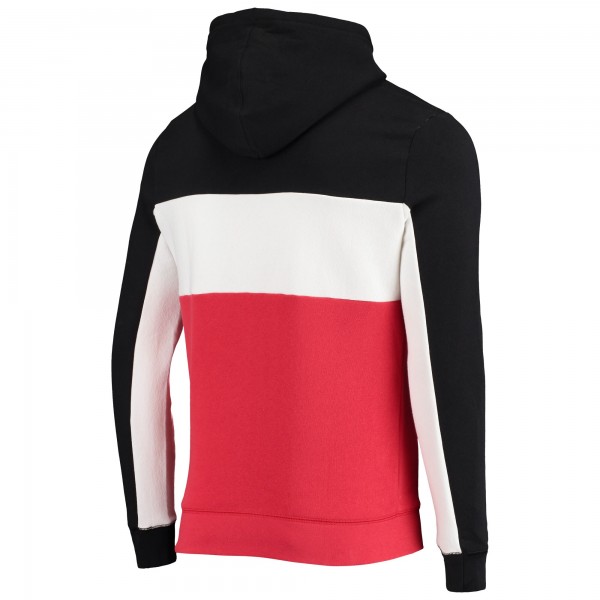 Толстовка флисовая Portland Trail Blazers Junk Food Wordmark Colorblock - Black/White - фирменная одежда NBA