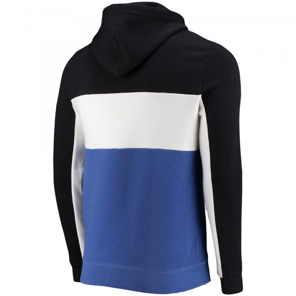 Толстовка флисовая Dallas Mavericks Junk Food Wordmark Colorblock - Black/White - фирменная одежда NBA
