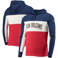 Толстовка флисовая New Orleans Pelicans Junk Food Wordmark Colorblock - Navy/White