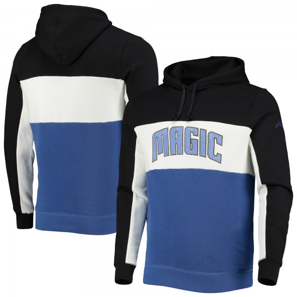 Толстовка флисовая Orlando Magic Junk Food Wordmark Colorblock - Black/White - фирменная одежда NBA