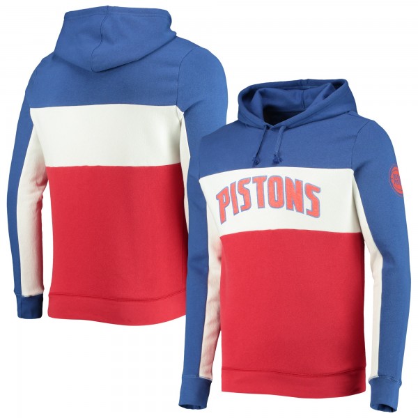Толстовка Detroit Pistons Junk Food Wordmark Colorblock Fleece - Blue/White