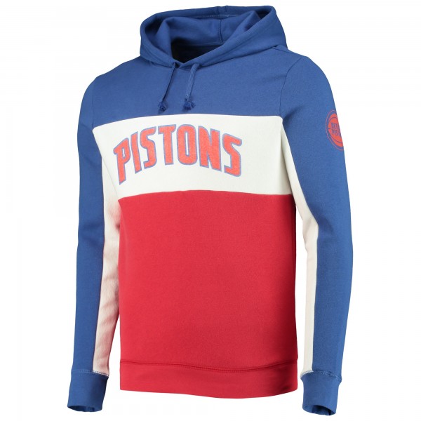 Толстовка Detroit Pistons Junk Food Wordmark Colorblock Fleece - Blue/White
