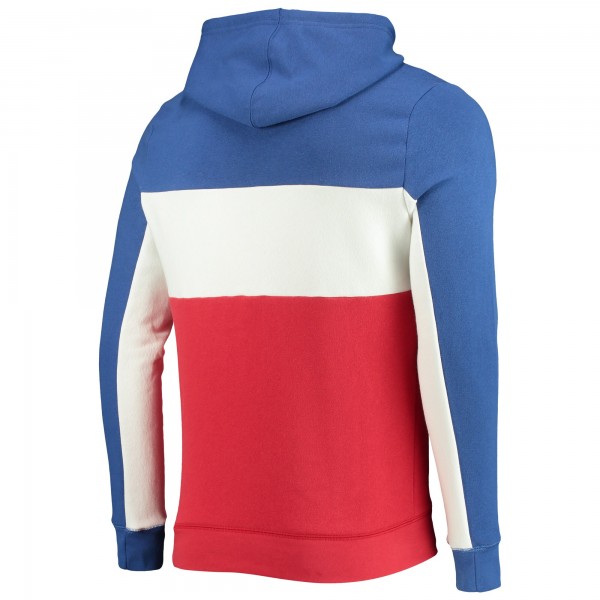 Толстовка Detroit Pistons Junk Food Wordmark Colorblock Fleece - Blue/White