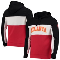 Толстовка флисовая Atlanta Hawks Junk Food Wordmark Colorblock - Black/White
