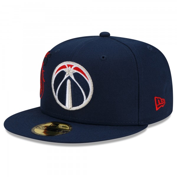 Бейсболка Washington Wizards New Era Back Half 59FIFTY - Navy - официальный мерч NBA