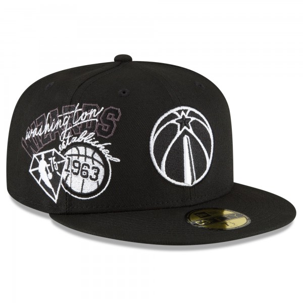 Бейсболка Washington Wizards New Era Back Half 59FIFTY - Black - официальный мерч NBA