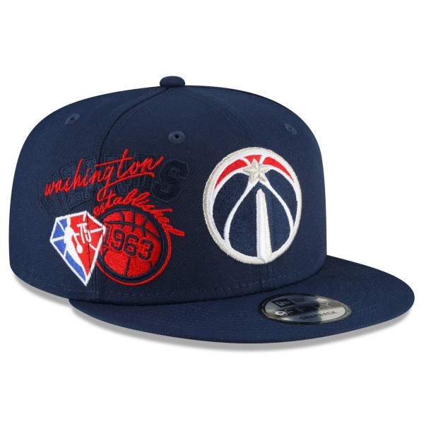 Бейсболка Washington Wizards New Era Back Half 9FIFTY - Navy - официальный мерч NBA