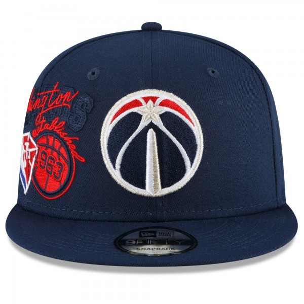 Бейсболка Washington Wizards New Era Back Half 9FIFTY - Navy - официальный мерч NBA
