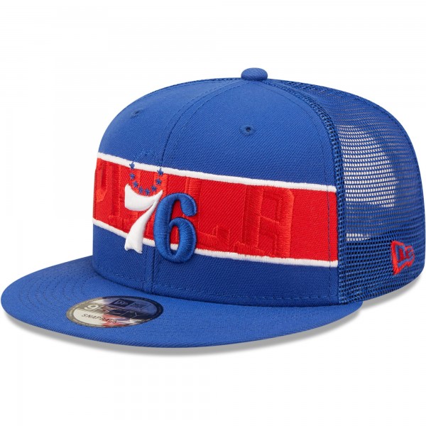 Бейсболка Philadelphia 76ers New Era Tonal Band Trucker 9FIFTY - Royal