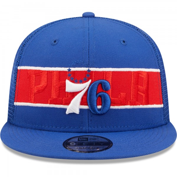 Бейсболка Philadelphia 76ers New Era Tonal Band Trucker 9FIFTY - Royal