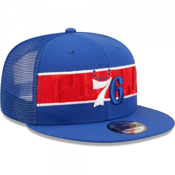 Бейсболка Philadelphia 76ers New Era Tonal Band Trucker 9FIFTY - Royal