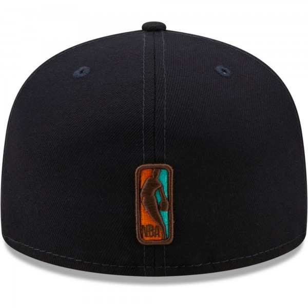 Бейсболка New York Knicks New Era 59FIFTY - Navy/Mint - официальный мерч NBA