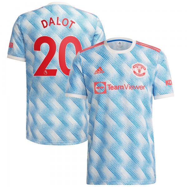 Игровая форма  Diogo Dalot Manchester United adidas 2021/22 Away Replica Player - White
