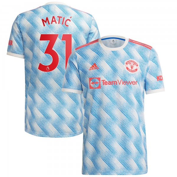 Игровая форма  Nemanja Matic Manchester United adidas 2021/22 Away Replica Player - White