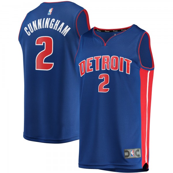 Игровая форма  Cade Cunningham Detroit Pistons 2021 NBA Draft First Round Pick Fast Break Replica Blue - Icon Edition