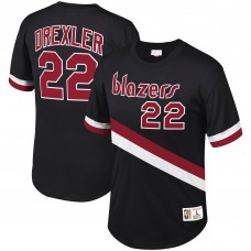 Футболка Clyde Drexler Portland Trail Blazers Mitchell & Ness Mesh - Black