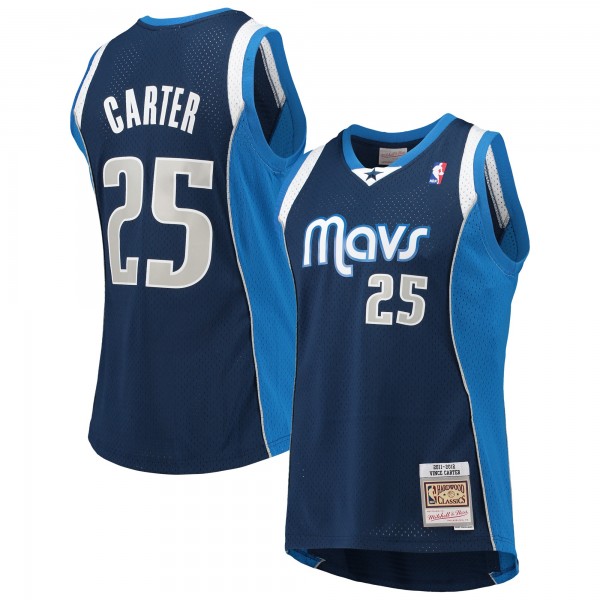 Игровая майка Vince Carter Dallas Mavericks Mitchell & Ness 2011-12 Hardwood Classics Swingman - Navy - оригинальная джерси НБА