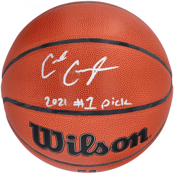 Баскетбольный мяч Cade Cunningham Detroit Pistons Fanatics Authentic Autographed Wilson Authentic Series Indoor/Outdoor with #1 Draft Pick Inscription