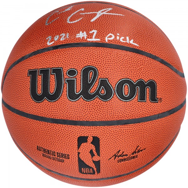 Баскетбольный мяч Cade Cunningham Detroit Pistons Fanatics Authentic Autographed Wilson Authentic Series Indoor/Outdoor with #1 Draft Pick Inscription