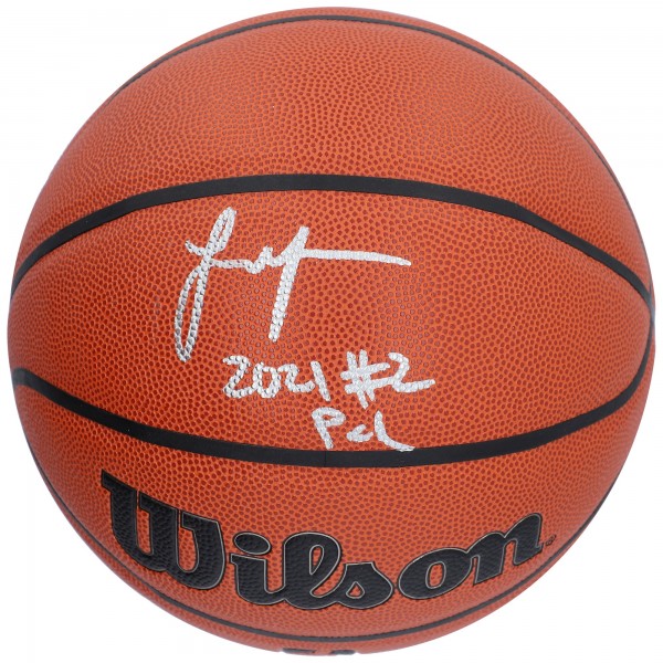 Баскетбольный мяч Jalen Green Houston Rockets Fanatics Authentic Autographed Wilson Authentic Series Indoor/Outdoor with 2021 #2 Pick Inscription