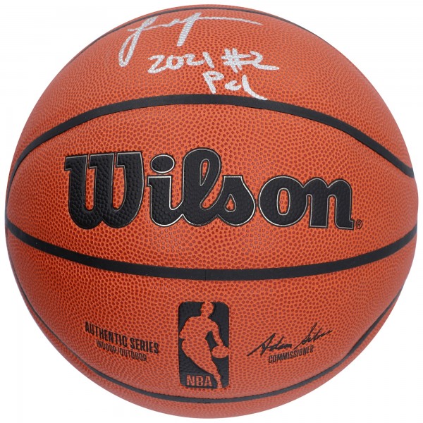 Баскетбольный мяч Jalen Green Houston Rockets Fanatics Authentic Autographed Wilson Authentic Series Indoor/Outdoor with 2021 #2 Pick Inscription