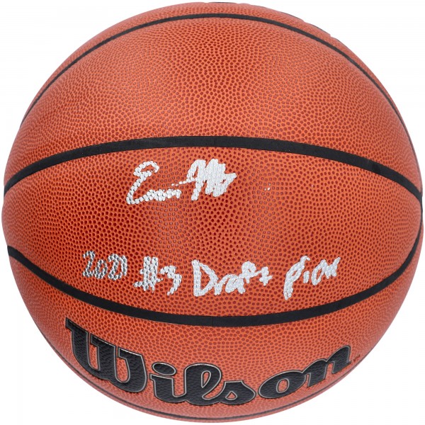 Баскетбольный мяч Evan Mobley Cleveland Cavaliers Fanatics Authentic Autographed Wilson Authentic Series Indoor/Outdoor with 2021 #3 Pick Inscription