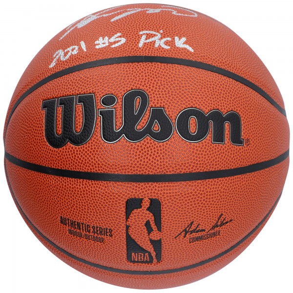 Баскетбольный мяч Jalen Suggs Orlando Magic Fanatics Authentic Autographed Wilson Authentic Series Indoor/Outdoor with 2021 #5 Pick Inscription