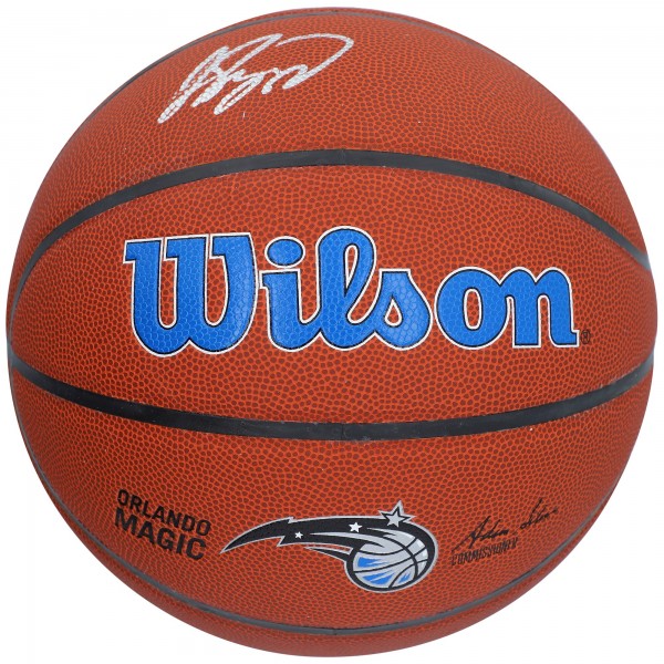 Autographed Orlando Magic Jalen Suggs Fanatics Authentic Wilson Team Logo Basketball