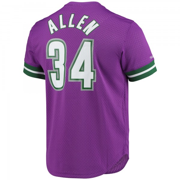 Футболка Ray Allen Milwaukee Bucks Mitchell & Ness 2000 Mesh - Purple