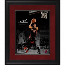 Facsimile Signature Miami Heat Tyler Herro Fanatics Authentic Framed 11 x 14 Spotlight Photograph