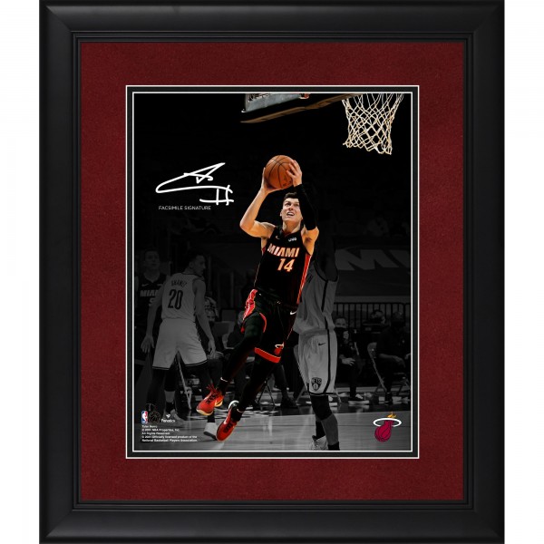Facsimile Signature Miami Heat Tyler Herro Fanatics Authentic Framed 11 x 14 Spotlight Photograph