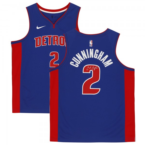 Autographed Detroit Pistons Cade Cunningham Fanatics Authentic Swingman Jersey
