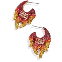 Серьги Miami Heat BaubleBar Statement Stud