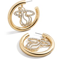 Серьги кольца Miami Heat Womens Logo - Gold