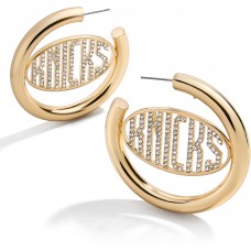 Серьги кольца New York Knicks Womens Logo - Gold