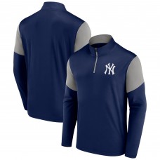Кофта на короткой молнии New York Yankees Primary Logo - Navy/Gray