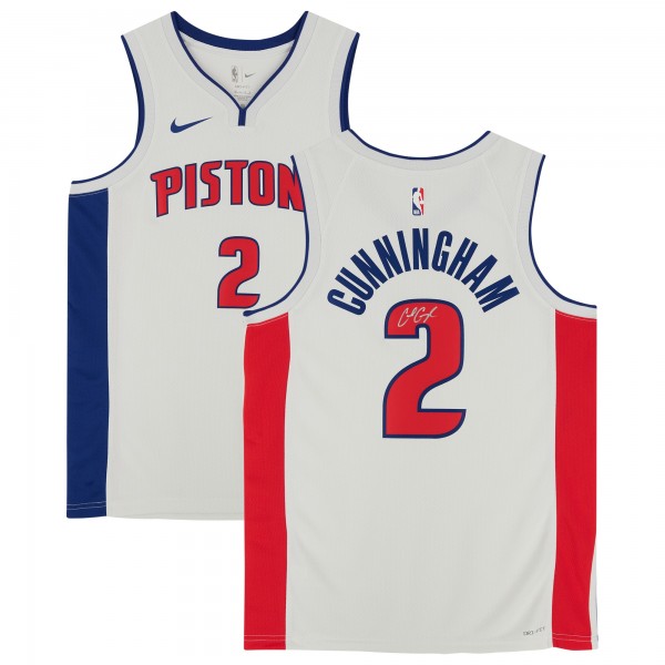 Autographed Detroit Pistons Cade Cunningham Fanatics Authentic White Nike Association Edition Swingman Jersey