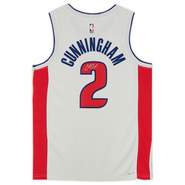 Autographed Detroit Pistons Cade Cunningham Fanatics Authentic White Nike Association Edition Swingman Jersey