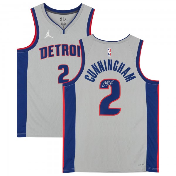 Autographed Detroit Pistons Cade Cunningham Fanatics Authentic Gray Jordan Brand Statement Edition Swingman Jersey