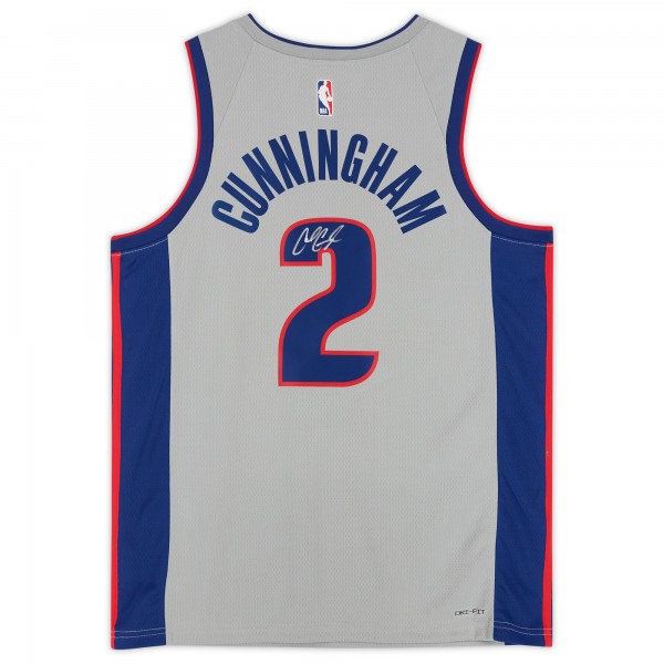 Autographed Detroit Pistons Cade Cunningham Fanatics Authentic Gray Jordan Brand Statement Edition Swingman Jersey
